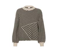 Kaffe - Maglione a Righe in Grigio/Nero - - Knitwear - Donna - Multicolore - 2XL