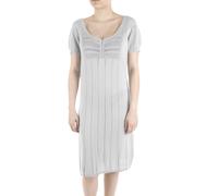 Kaffe Vestito Tunica Lily Lavorato a Maglia Celeste Manica Corta Girocollo