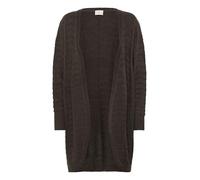 Kaffe Women's Cardigan Open Front Mid-Thigh Length Chevron Pattern Regular Fit Maglione, caffè Nero, XXL Donna