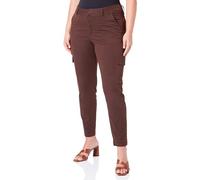Kaffe Women's Cargo Pants Slim Fit Cropped Length Zipper Fastening Pockets, Pantaloni da Donna, Java,
