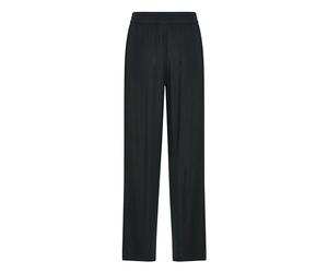 Kaffe Women's Casual Pants Elastic Waist Wide Legs Full-Length Pockets, Pantaloni da Donna, Black Deep,