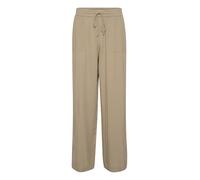 Kaffe Women's Casual Pants Elastic Waist Wide Legs Full-Length Pockets, Pantaloni da Donna, Chinchilla,