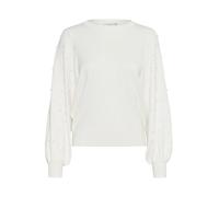 KAFFE Women's - Pullover a Maniche Lunghe con Scollo Rotondo e vestibilità Regolare, Gesso, XXL