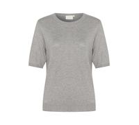 KAFFE Women's Pullover Short Sleeves Round Neck Regular Fit Hip Length, Grigio mélange, XL Donna