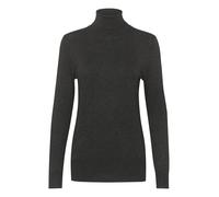 KAFFE Women's Rollneck T-Shirt Long Sleeves Slim Fit Hip Length Rib Edges Pullover, GrigioOscuro Melange, XS Donna