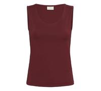 KAFFE Women's Tank Scoop Neck Jersey Slim Fit Sleeveless Basic Top, Windsor Wine, M Donna