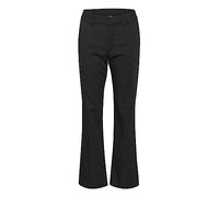 Kaffe Women's Trousers Flared Chino Pants Waistband Regular Fit Pantaloni, Black Deep, 48 da Donna