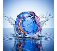 Kaforise Posacenere in cristallo per interni ed esterni, con motivo colorato, per casa, ufficio, tavolo, bella decorazione artigianale (Bling Bling 01)