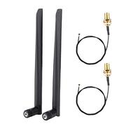 Kafuty 2PCS Cavo Scheda di Rete M.2 / NGFF e 2X Antenna 6DBi per Intel 9260NGW / 7265AC / 9650AC / BCM94360 con Testa SMA di Alta qualità Compatibile con Vari Moduli di schede di Rete