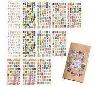 KAFZEL 6 Pezzi Stickers, Scrapbooking, Lettere adesive, Stickers aesthetic, Adesivi con Lettere Autoadesive Vintage, Applicabile a cassette postali,decorazione, artigianato artistico