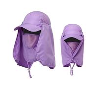 kaGeneric267.13 - Cappello da sole per donna e uomo, per attività all'aperto, pesca, escursionismo, con copertura per il collo, oltre 50 accessori per abbigliamento sportivo all'aperto (viola, taglia