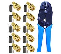 Kagni 10pcs SMA connettori maschio e cavo coassiale crimpatura strumento crimpatura RG58 cavo per SMA WIFI Antenna cavo di prolunga