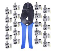 Kit di crimpatura BNC, confezione da 20 connettori BNC maschio su RG58 RG59 e crimpatrice per cavi coassiali RG58 RG59