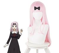Kaguya-Sama Love Is War Chika Fujiwara Parrucca Cosplay Per Donna Capelli Sintetici Da Ragazza 60 Cm Lungo Rettilineo Anime Cos Parrucca Da Festa Rosa