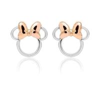 Kaguyo Minnie Mouse Earrings for Girls - Orecchini a Bottone in Argento Sterling 925 Placcato in Oro Rosa per Donne, Ragazze e Bambini - Regalo di Compleanno (orecchini cavi)