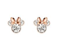 Kaguyo orecchini Minnie Mouse, in argento sterling 925, ametista, bianco, blu, rosa, cristallo, orecchini a perno Mickey Mouse per donne e ragazze, regalo di compleanno (oro rosa chiaro)