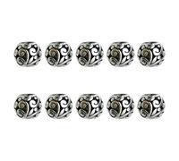 KAHDGSS 10 Perline Distanziatrici con in Argento Accessori Gioielli Fatti A Mano per La Creazione Collane E Braccialetti Progetti Creazione Gioielli Fai da Te