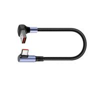 KAHDGSS 3. 90° Elbow USB to USB C Fast-Charging Cord 15/25/50cm Long-lasting Data Cable for Power Case & Phones (119字符) Fast Charging Cable