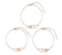 KAHDGSS 3 Braccialetti per relazioni abbinate con Braccialetti per Sorelle con Cuore Gioielli Regali per Donne Figlie gemelle Corrispondenza familiare a per Coppie