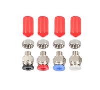 KAHDGSS 4 Piece Anti Clogging PTFE Air Connectors PC4 for Printer Filaments Feeding Systems Drying Box PTFE Tube Fitting for Filaments Feeding