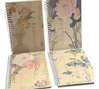KAHDGSS 4Pieces Twin Coil Binding Notebook College a righe Note Book per scrivere 100 pagine larghe a righe diario taccuini 14x20cm College a righe Notebook Copertina rigida