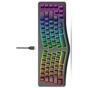 KAHDGSS 69 Tastiere da Gioco Meccaniche Ergonomiche Cavo Staccabile USB C 18 Rgbs Modalità Retroilluminata Silenti Design Ufficio AntiGhosting Per PC Tastiere da Gioco Ergonomiche