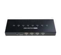 KAHDGSS 8 Port USB2.0 Selettori di commutazione manuale KVM Adattatore di commutazione 8 In 4 Out PC Condivisione Dispositivi USB Per Tastiere Stampanti