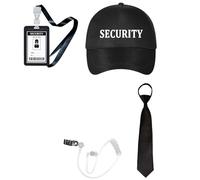 KAHDGSS Accessori per costume da agente segreto, con auricolare, occhiali e cravatta, costumi per Halloween, cosplay, giochi di ruolo, per adulti e bambini