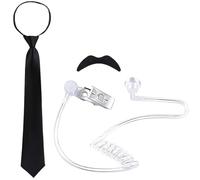 KAHDGSS Accessori per costume da agente segreto, con auricolare, occhiali e cravatta, costumi per Halloween, cosplay, giochi di ruolo, per adulti e bambini