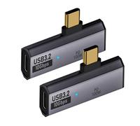 KAHDGSS Adattatore di ricarica per cuffie USB C 1 In 2 Out Adattatore di tipo C 90 gradi USB 100W Splitter di ricarica rapida per telefono a convertitori