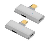 KAHDGSS Adattatore di ricarica per cuffie USB C 1 In 2 Out Adattatore di tipo C 90 gradi USB 100W Splitter di ricarica rapida per telefono a convertitori