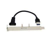 KAHDGSS Adattatore per scheda madre per telaio del computer, viti da USB A maschio a USB C femmina con staffa per installazione sicura e kit di montaggio per scheda madre di stabilità