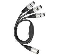 KAHDGSS Adattatore Splitter 3way 60 Cm Cavo Flessibile Y per Spettacoli in Diretta in Studio E Registrazione Domestica Utilizzare Cavo da Maschio A Femmina XLRS