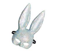 KAHDGSS Adult Sized Rabbits Mask Accessory Comfortable Rabbits Face with Glass Accent for Masquerades Role Play Parties Breathable Rabbit