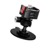 KAHDGSS Aluminum Alloy Action Camera Suction Mount Magnetic Quick Release Systems Wide Compatibility 360 Rotations Adjustable Strong Adhesion for Stable Recording Aluminum Alloy Suction Cup Base