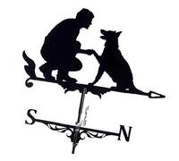 KAHDGSS Banderuola architettonica adatta per tetti da giardino, facile da montare, resistente al vento, padiglioni in ferro, guida alla direzione dei venti, stile retrò, banderuola