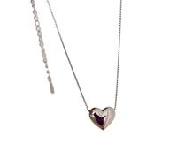 KAHDGSS Bella collana girocollo a forma di cuore per le donne catena regolabile in corda clavicola catena estetica gioielli per il collo ornamento delicato fascino elegante gioielli per il collo