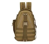 KAHDGSS Borsa a tracolla multifunzione per attrezzatura da pesca borsa a tracolla singola borsa a tracolla borsa da pesca a tenuta stagna di grande capacità, Lupo marrone