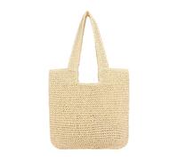 KAHDGSS Borsa di paglia tessuta contemporanea per le donne di grande capacità leggera da viaggio essenziale borsa a tracolla da spiaggia per le vacanze in paglia, A, One Size