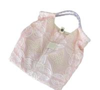 KAHDGSS Borsa in tela estetica Toted Bag Riutilizzabile Spalla Toted Bag Per Le Donne Casual Vacanza Shopping Lavoro Palestra Pizzo Borse di Panno Regalo Riutilizzabile Panno della spesa, B, One Size