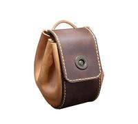 KAHDGSS Borsa per dadi in pelle vintage con coulisse per giochi di ruolo borsa portamonete borsa per gioielli borsa per giochi da tavolo accessori, Marrone