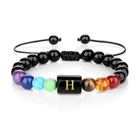 KAHDGSS Bracciale Alfabetico In Multicolore Fatto A Mano Con Fascino Delle Lettere Per Doni Gioielli Spirituali Personalizzati Bracciale Perle Iniziali Personalizzate Per Le Donne