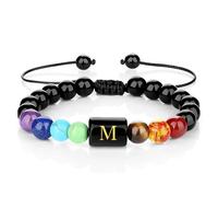 KAHDGSS Bracciale Alfabetico In Multicolore Fatto A Mano Con Fascino Delle Lettere Per Doni Gioielli Spirituali Personalizzati Bracciale Perle Iniziali Personalizzate Per Le Donne