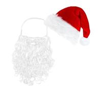 KAHDGSS Cappelli Natale Maschera Con Barba Babbo Natale Copertura Per Viso Clausole Natale Accessorio Per Costumi Barba Babbo Natale Cappello Spettacoli Cosplay Cappello Natale Cappello Con