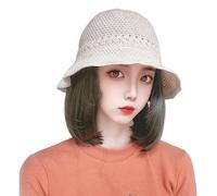 KAHDGSS Cappello da sole con cappello da sole, parrucche estensioni dei capelli coda di cavallo per cosplay copricapo con extension per capelli ricci parrucche corte, M, Taglia unica