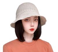 KAHDGSS Cappello da sole con cappello da sole, parrucche estensioni dei capelli coda di cavallo per cosplay copricapo con extension per capelli ricci parrucche corte, P, Taglia unica