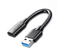 KAHDGSS Cavo adattatore da USB 3.2 maschio a tipo C femmina, velocità 10 Gbps, sincronizzazione dati e ricarica per dispositivi con porta USB A tipo C convertitore