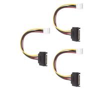 KAHDGSS Cavo Alimentazione 15pin Maschio Maschio da 15pin A 4 P Adattatore del Cavo Alimentazione del Disco Rigido Femmina per Accessori Desktop per PC Convertitore Esterno