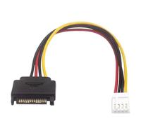 KAHDGSS Cavo Alimentazione 15pin Maschio Maschio da 15pin A 4 P Adattatore del Cavo Alimentazione del Disco Rigido Femmina per Accessori Desktop per PC Convertitore Esterno