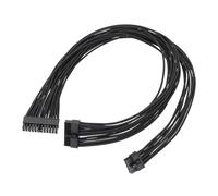 KAHDGSS Cavo Alimentazione Modulari 10pin + 18pin A 24pin 18awg Black Flat per Alimentazione per Computer 60 Cm Lungo Modulare